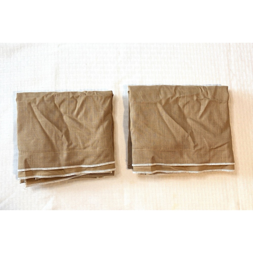 Threshold Double Flange Merrow Stitch Comforter & Sham Set Camel/Off White - F/Q - Picture 3 of 6